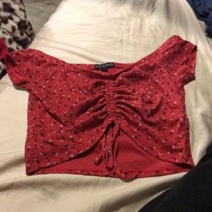 Red flower shirt